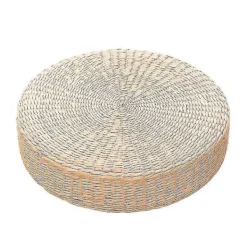 Sittpuffar>45cm Yogamattor Rund Puff Golvkudde Halm Meditation Förtjockning Mjuk Yoga Utrustning