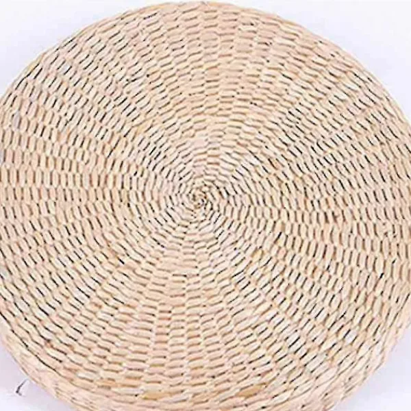 Sittpuffar>45cm Yogamattor Rund Puff Golvkudde Halm Meditation Förtjockning Mjuk Yoga Utrustning