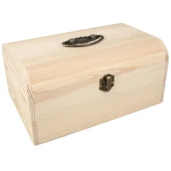 RAYHER Kistor & Koffertar>Coffert trä med antika detaljer, FSC 100% - Natur