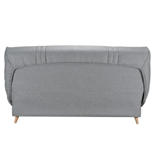COMFORT BULTEX Soffor>Clic clac 3 ställen - Grått tyg - Tillverkat i Frankrike - L 192 x D 95 x H 101 - MONA