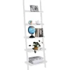 COSTWAY Hyllor>Bokhylla Stegestil Hylla med 5 förvaringsvåningar för Vardagsrum Sovrum 49 x 33 x 191cm Skandinavisk Vit
