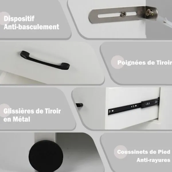 COSTWAY Sminkbord>Sminkbord med Spegel, LED-lampor i 3 Färger, Laddstation, Justerbar Luminiscens, 4 Lådor, Hårtorkshållare