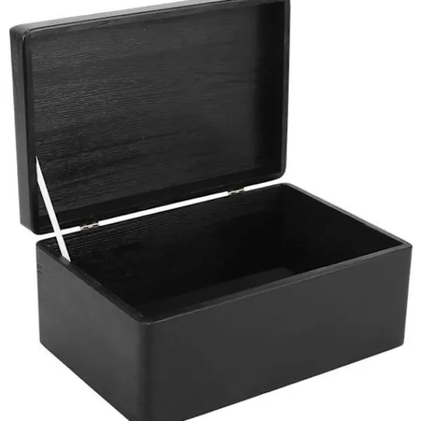 CREATIVE DECO Kistor & Koffertar>Trä Förvaringslåda 30x20x14cm RÅ och OSANDAD