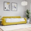 vidaXL Soffor>Dagbädd med madrass gul 80x200 cm sammet