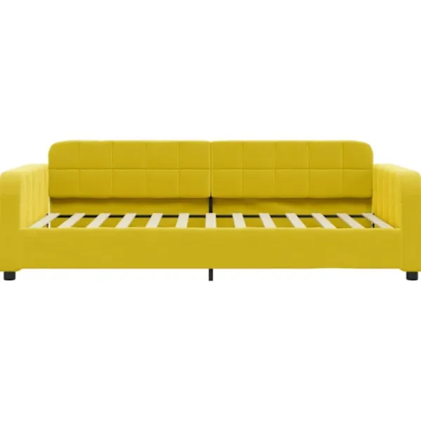 vidaXL Soffor>Dagbädd med madrass gul 80x200 cm sammet