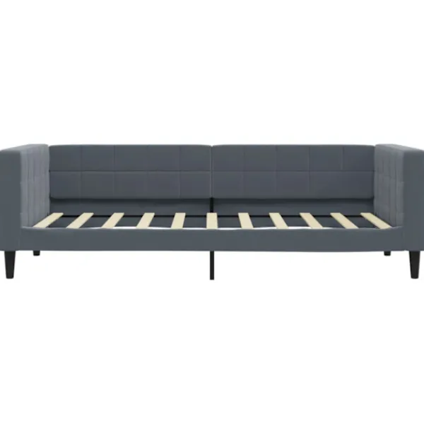 vidaXL Soffor>Dagbädd med madrass mörkgrå 90x190 cm sammet