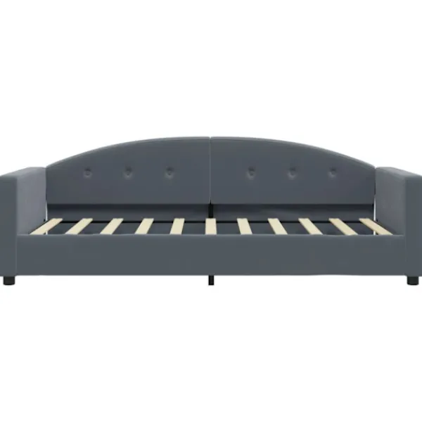vidaXL Soffor>Dagbädd med madrass mörkgrå 90x190 cm sammet