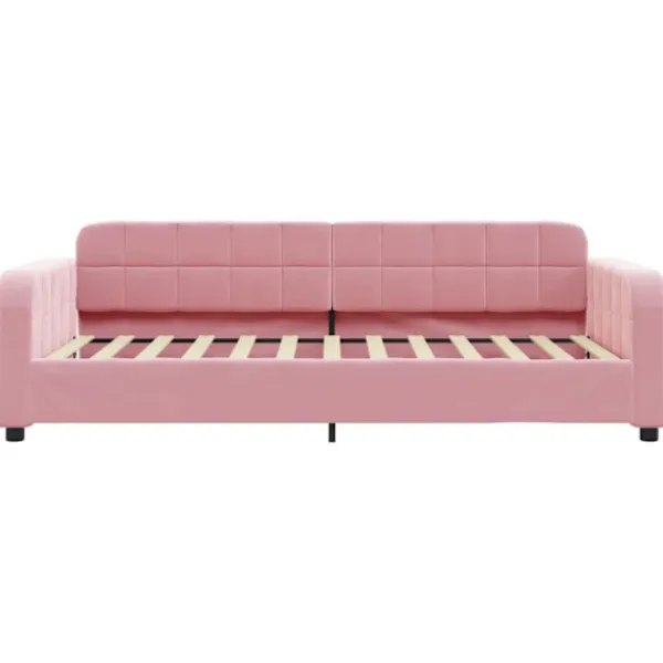 vidaXL Soffor>Dagbädd med madrass rosa 80x200 cm sammet