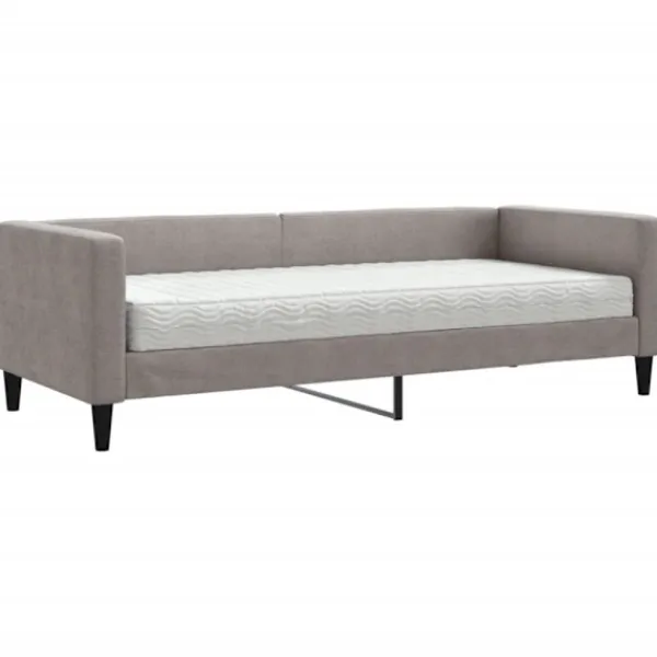 vidaXL Soffor>Dagbädd med madrass taupe 80x200 cm tyg