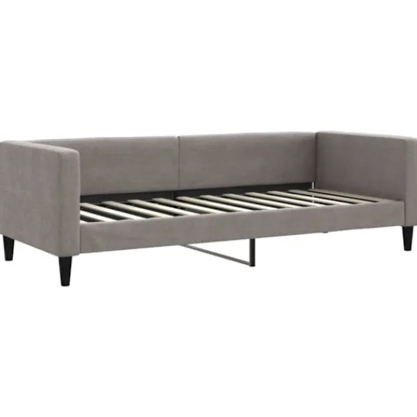 vidaXL Soffor>Dagbädd med madrass taupe 80x200 cm tyg