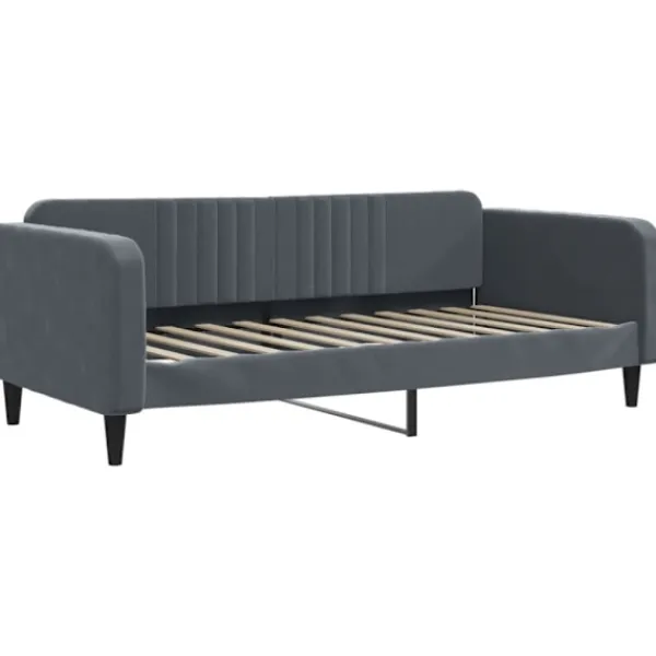 vidaXL Soffor>Dagbädd mörkgrå 100x200 cm sammet