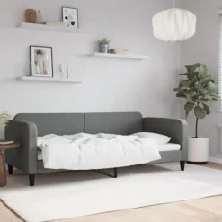 vidaXL Soffor>Dagbädd mörkgrå 90x200 cm tyg