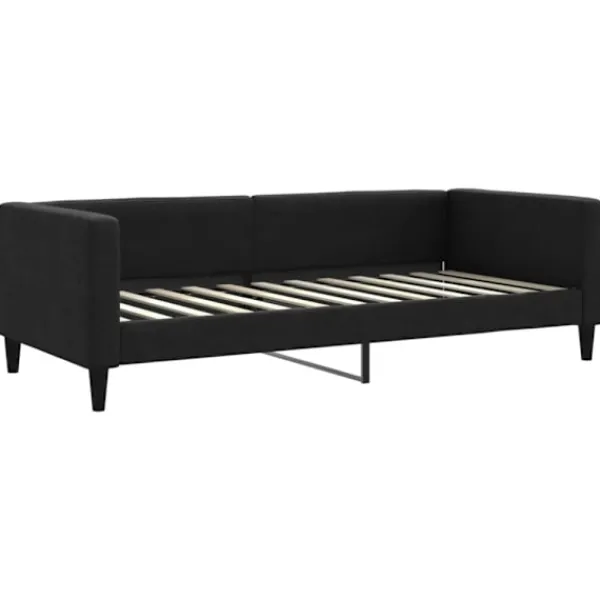 vidaXL Soffor>Dagbädd svart 90x200 cm tyg