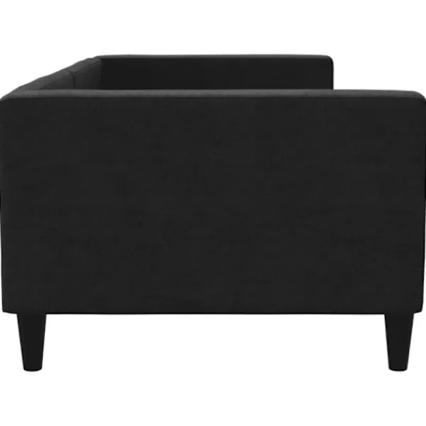 vidaXL Soffor>Dagbädd svart 90x200 cm tyg