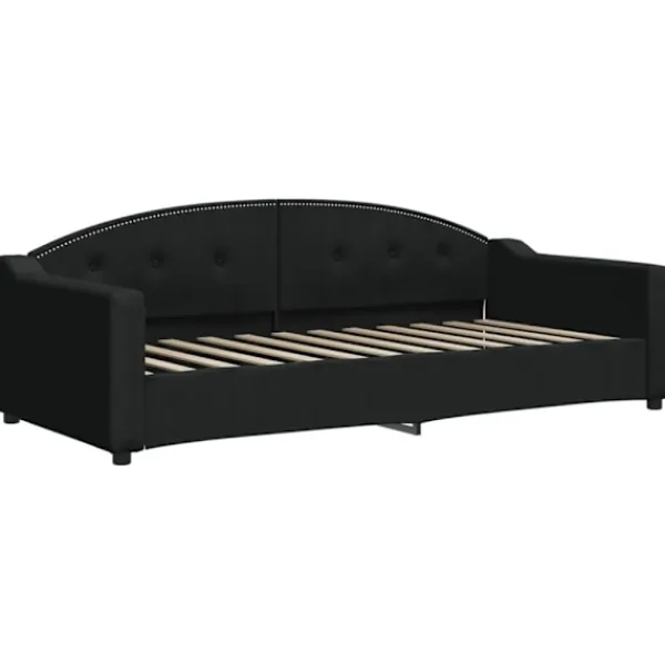 vidaXL Soffor>Dagbädd svart 90x200 cm tyg
