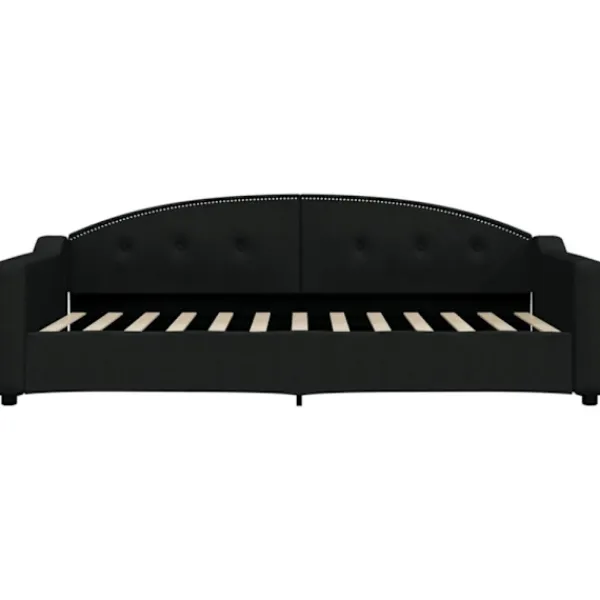 vidaXL Soffor>Dagbädd svart 90x200 cm tyg