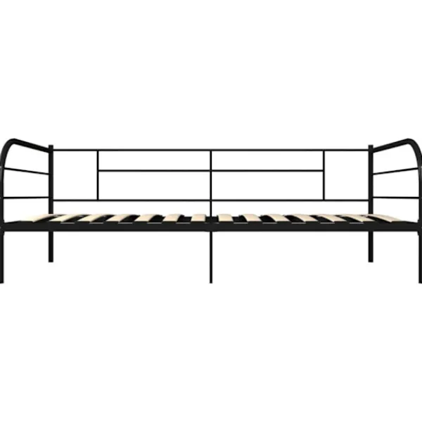 vidaXL Soffor>Dagbädd utan madrass svart metall 90x200 cm