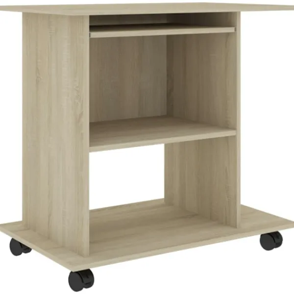 vidaXL Kontorsmöbler>Datorbord sonoma-ek 80x50x75 cm konstruerat trä