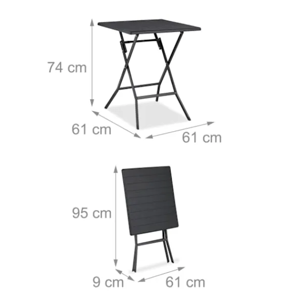 B2X Balkongmöbler>3-delad balkongmöbelset i trälook