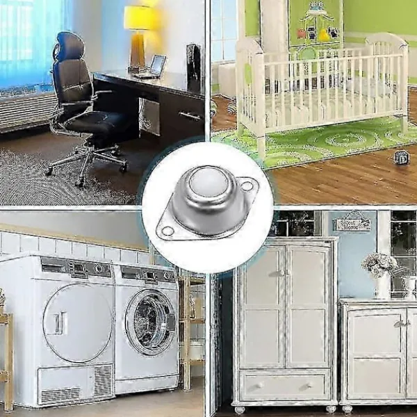 Balkongmöbler>12-delars set med kulöverföringshjul med nylon- och rostfria stålrullar Kompatibel med möbler och skjutvagnar