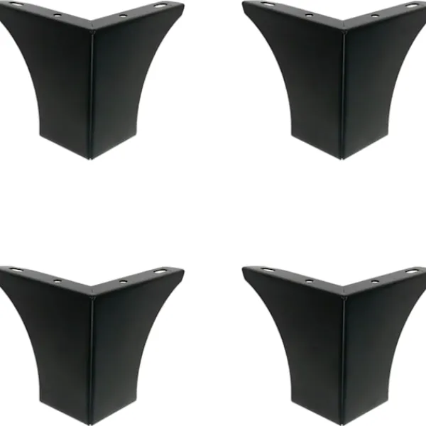 Köksö>DIY Köksmöbelben 100mm Kaffebord Skåp Säng Soffa Ben Stark Metall Skrivbordsstol Ben Svart Tyst Halksäker Set om 4