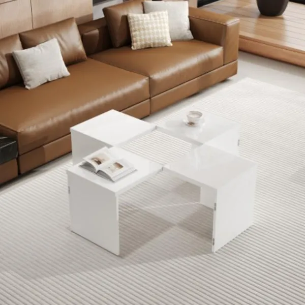 Soffbord>DIY soffbord med högglansbord - Individuellt kombinerat sidobord i modern design