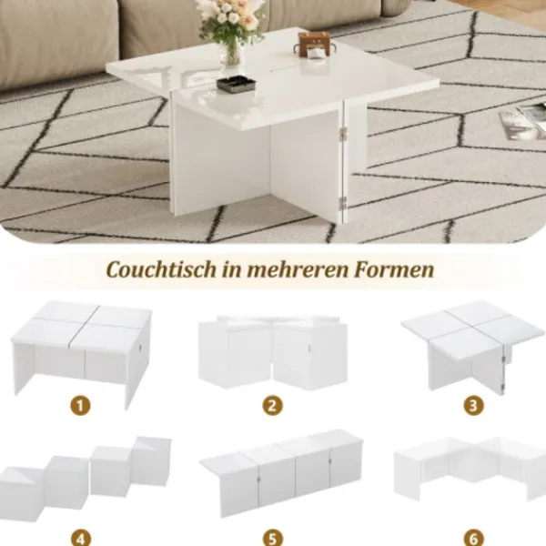 Soffbord>DIY soffbord med högglansbord - Individuellt kombinerat sidobord i modern design