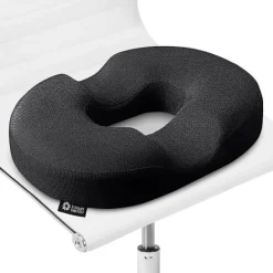 Stolar>Donutkudde för Hemorrojder - 100% Memory Foam Kuddar med Halkfri Botten - Fast Ortopedisk Sits - Smärtlindring för Svanskotan