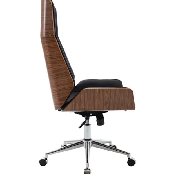 BellaFurn Kontorsmöbler>Elegant kontorsstol - Ergonomisk kontorsstol - faux läderklädsel, höjdjusterbar