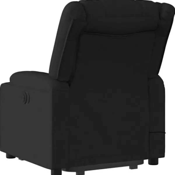 vidaXL Fåtöljer>Elektrisk massagefåtölj med uppresningshjälp svart tyg