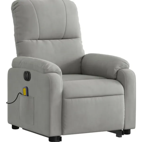 vidaXL Fåtöljer>Elektrisk massagefåtölj med uppresningshjälp mikrofibertyg