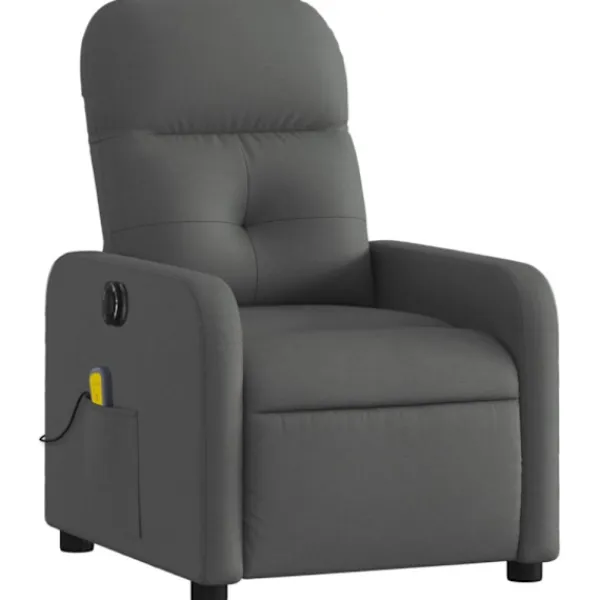 vidaXL Fåtöljer>Elektrisk massagefåtölj mörkgrå tyg