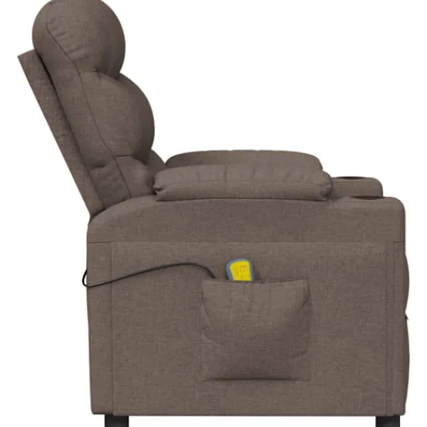 vidaXL Fåtöljer>Elektrisk massagefåtölj taupe tyg