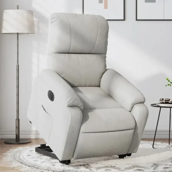 vidaXL Fåtöljer>Elektrisk reclinerfåtölj med uppresningshjälp mikrofibertyg