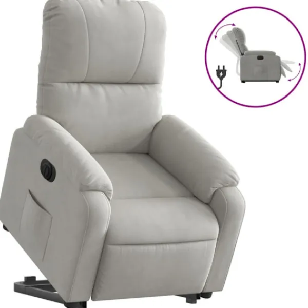 vidaXL Fåtöljer>Elektrisk reclinerfåtölj med uppresningshjälp mikrofibertyg