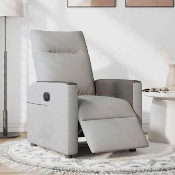 vidaXL Fåtöljer>Elektrisk reclinerfåtölj molngrå tyg