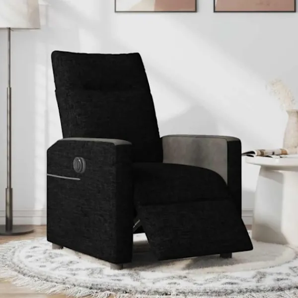 vidaXL Fåtöljer>Elektrisk reclinerfåtölj svart tyg