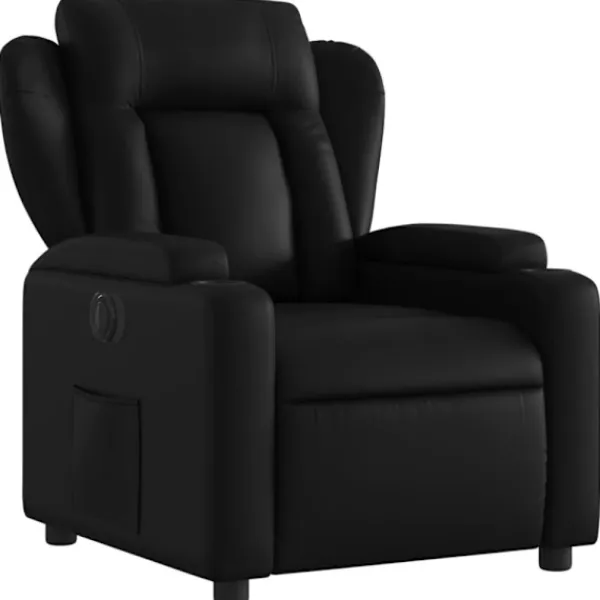 vidaXL Fåtöljer>Elektrisk reclinerfåtölj svart konstläder