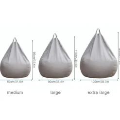 LAIQIANKUA Sittsäckar>Endast Bean Bag Ny design Extra Stor Bean Bag Stolar Soffa Cover Inomhus Lazy Lounger För Vuxna Barn Hotsale! 90 * 110cm