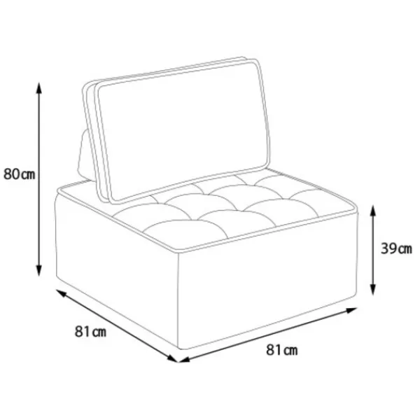 Soffor>Enkel soffa & sittpuff kombination: Flexibel sittlösning för vardagsrum, sovrum, gästrum eller barnrum