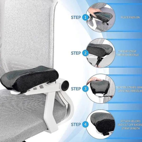 Kontorsmöbler>Ergonomiska Armstödsdynor för Kontorsstol, Armbågsstöd Kudde för Dator, Spel och Skrivbordsstolar
