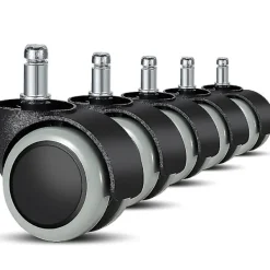 Kontorsmöbler>Ersättningshjul för kontorsstol på hårda golv - 5-pack - 11 mm / 22 mm - För spelstolar, snurrstolar, Pr