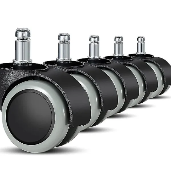 Kontorsmöbler>Ersättningshjul för kontorsstol på hårda golv - 5-pack - 11 mm / 22 mm - För spelstolar, snurrstolar, Pr