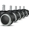Kontorsmöbler>Ersättningshjul för kontorsstol för hårda golv - 5-pack - 11 mm / 22 mm - För gamingstolar, snurrstolar, Pr_yux