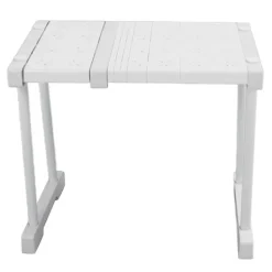 Hyllor>Expanderbar hylla stapelbar 121lb lastbärande avdelare förvaringsställ för garderob skåp längd 27‑38cm / 10.6‑15in