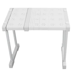 Hyllor>Expanderbar hylla stapelbar 121lb lastbärande avdelare förvaringsställ för garderob skåp längd 27‑38cm / 10.6‑15in