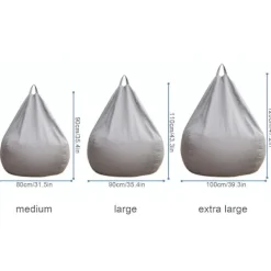 LAIQIANKUA Sittsäckar>Extra Large Bean Bag Stolar Soffa Cover Lazy Lounger För Vuxna Barn Inomhus 100 * 120cm