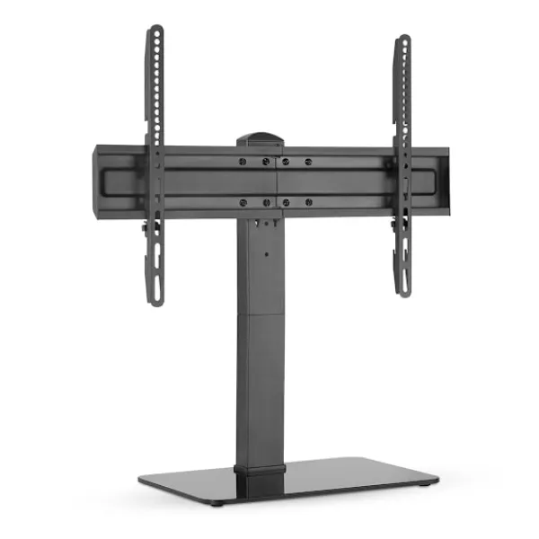 Nedis Tv-Bänkar>Fast TV Stand | 37 - 70 " | Maximal skärmvikt som stöds: 40 kg | Justerbar förinställda höjder | Härdat glas / Stål | Svart
