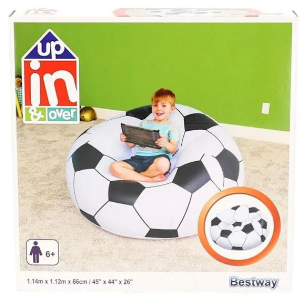 BESTWAY Sittsäckar>Fauteuil gonflable Beanles fotbollsstol - Svartvitt
