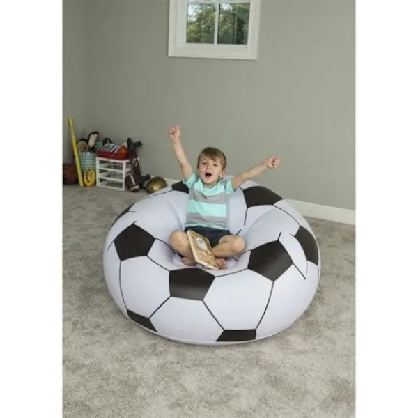 BESTWAY Sittsäckar>Fauteuil gonflable Beanles fotbollsstol - Svartvitt
